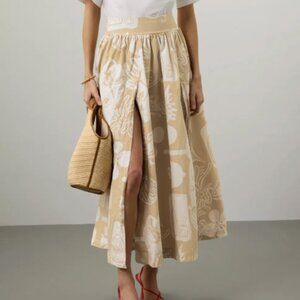 NWT Rodebjer tropical TWO slits skirt XL Taemoo